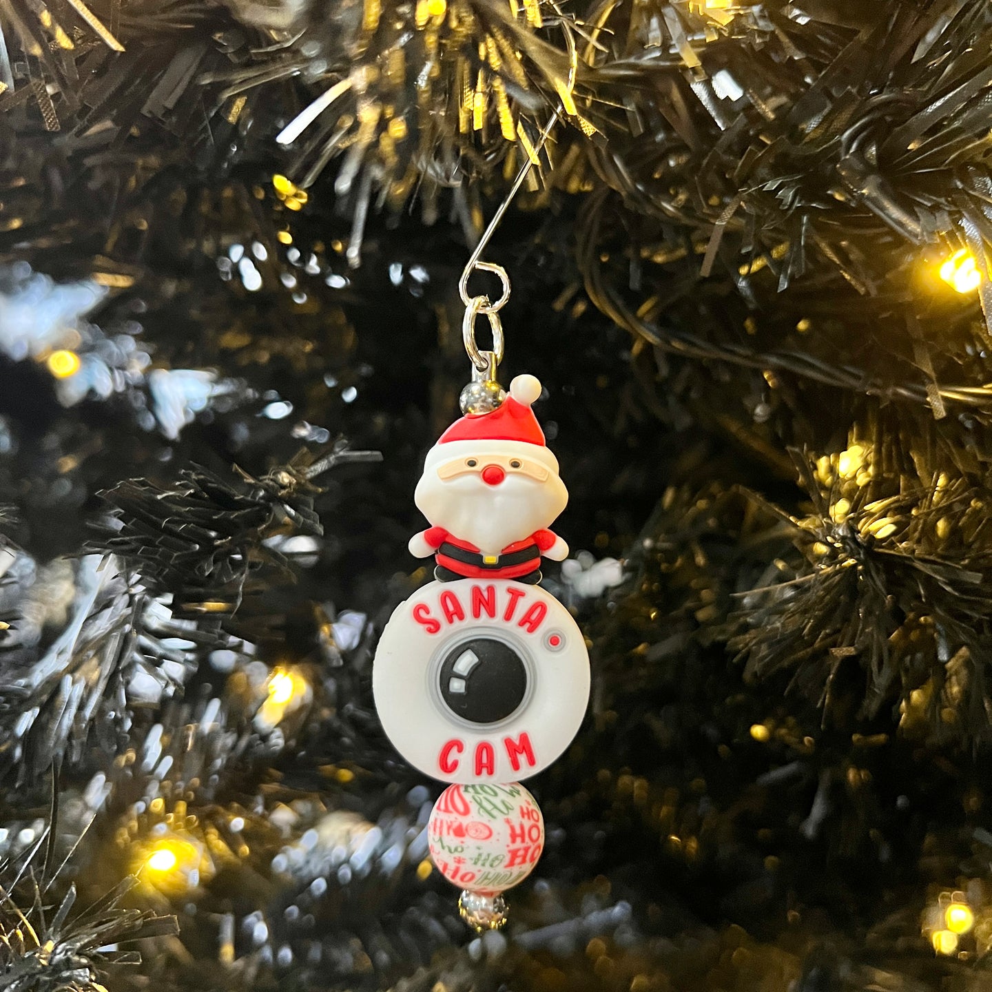 Santa Cam Beaded Ornament